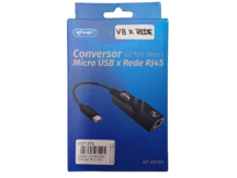 CABO CONVERSOR MICRO USB ( V.8 ) X REDE 10/100MBPS KNUP KP-AD104