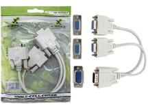 CABO (Y) MONITOR VGA 2 DB15HD F X 1 DB15HD M