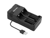 CARREGADOR USB DUPLO P/ BATERIA LI-ION 18650 LPJ-A03