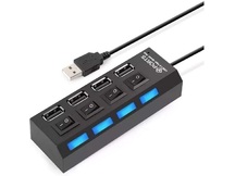HUB 4 PORTAS C/ CHAVE USB 2.0 S/FONTE KNUP HB-T63