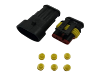 KIT CONECTOR SELADO PORTA TERM 3 VIAS MACHO / FEMEA