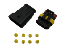KIT CONECTOR SELADO PORTA TERM 4 VIAS MACHO / FEMEA