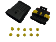 KIT CONECTOR SELADO PORTA TERMINAL 5 VIAS MACHO / FEMEA