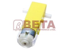 SHIELD MOTOR 3-6V C/CAIXA REDUÇÃO E EIXO DUPLO AMARELO