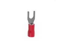 TERMINAL FORQUILHA M4 0,25-1,5MM2 C/ISOLACAO VERMELHO HELLERMANN