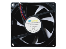 VENTILADOR 80X80X25MM 12V BUCHA C/TERMINAL