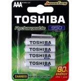 BATERIA RECARREG TOSHIBA  AAA 1,25V 950MA - UNITARIO