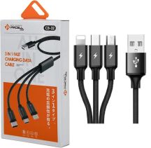 CABO USB 3 EM 1 CB-32 PMCELL (V.8 / TIPO-C / IPHONE 5/6/7)