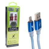 CABO USB MINI V.8 3.0AMP X-CELL (2 METROS)