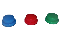 KNOB CHAVE TACT 6X6 7.3MM COLORS